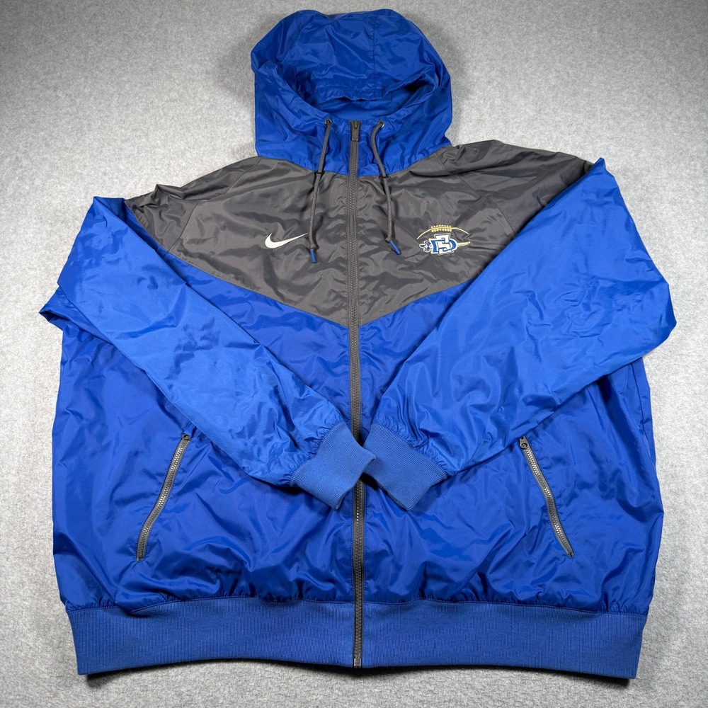 Nike SDSU South Dakota State Jackrabbits Windbreaker Jacket Blue Grey XXL